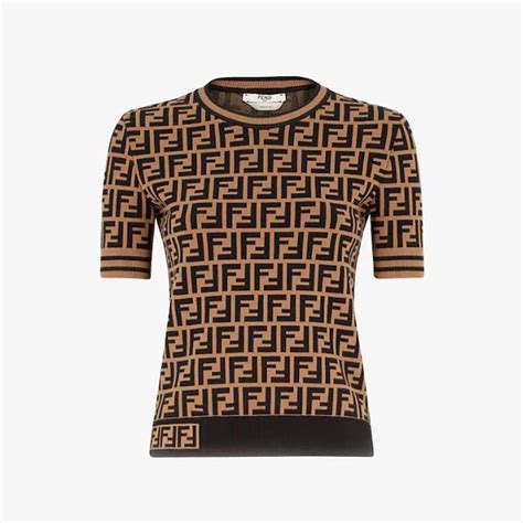 fendi crew neck|Fabric FF motif sweater .